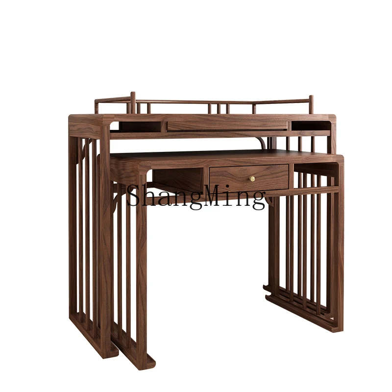 

ZJH New Chinese Solid Wood Shrine Table Household Buddha Table Black Walnut Buddha Tai Guan Gong Gong Tai Table Modern Simple