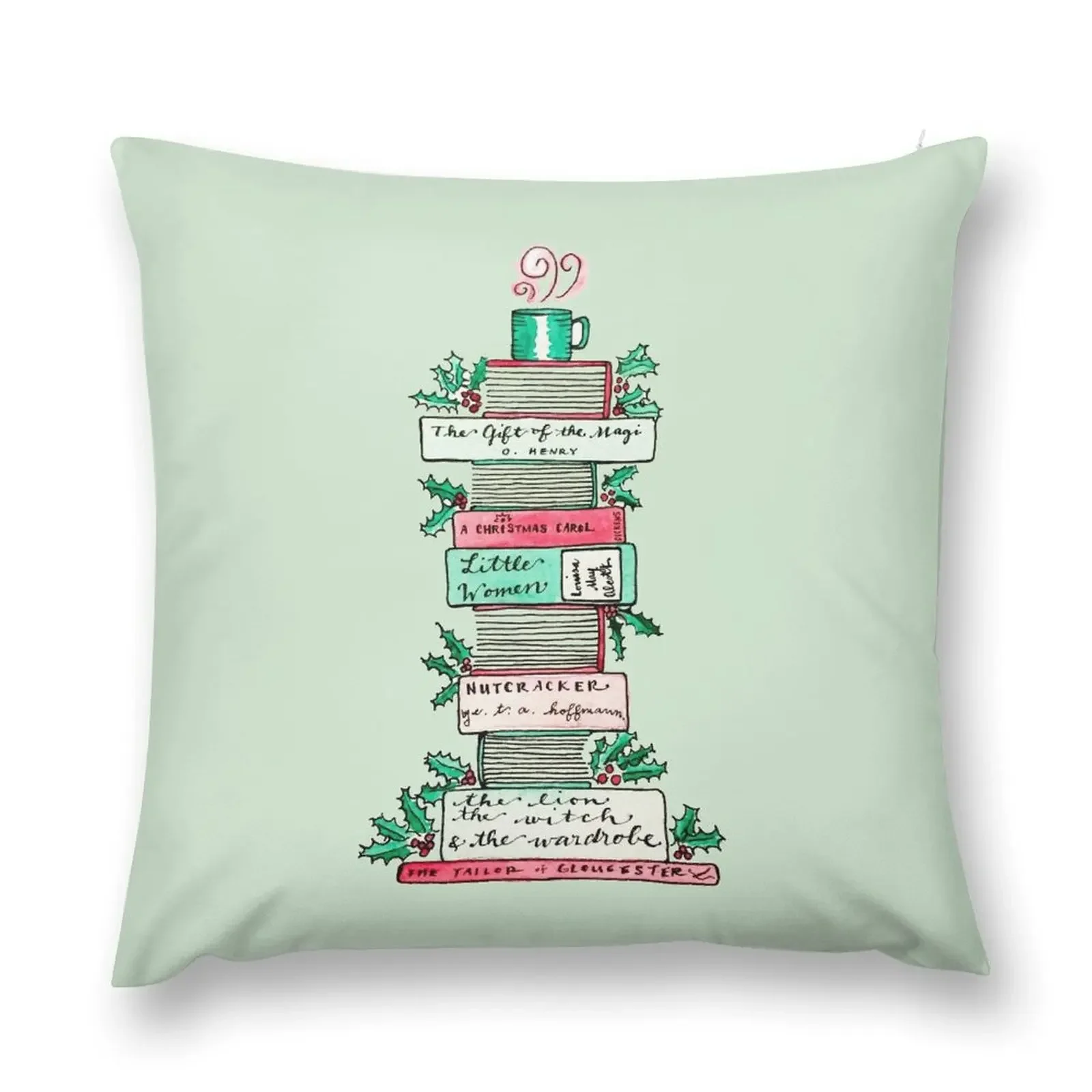 

A Stack of Holiday Classics Throw Pillow Sofa Cover Cushion Cover Set sleeping pillows pillow