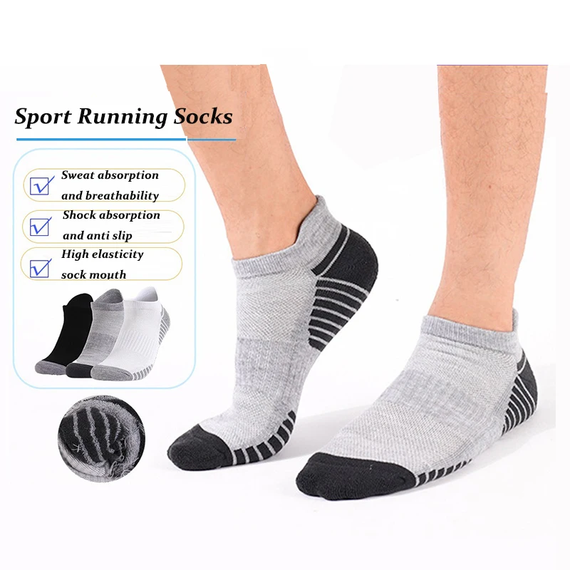 Sport Ankle Socks for Women Men No Show Socks Running Athletic Socks Low Comfort Cushioned Thick Socks