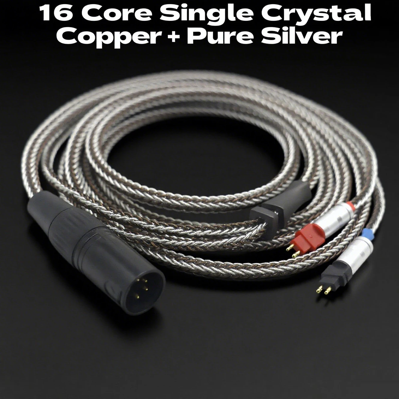 

HiFi 16 Core Single Crystal Copper + Pure Silver Earphone Cable For Sennheiser HD580 HD600 HD650 hd545 hd565 hd535 HD660S HD6XX