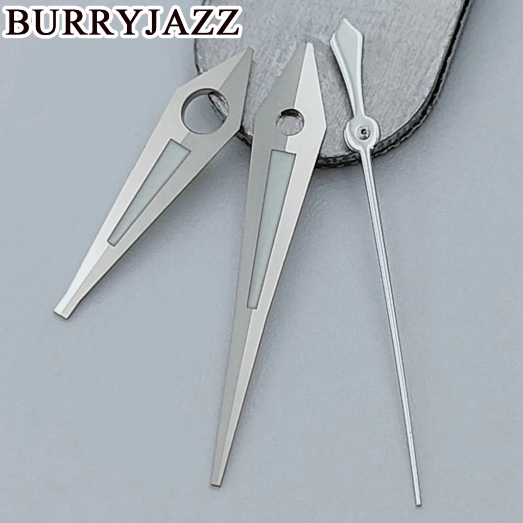 BURRYJAZZ NH35 NH36 NH38 7S26 7S36 4R35 4R36 Uhrzeiger Silber Gold Rose Gun Zeiger grün leuchtend – Detail 10