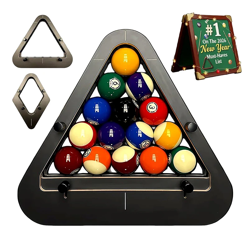 

[LA]Hot 1Pc Professional Pool Ball Rack Adjustable 8 9-Ball Triangle For Tournament Play Heavy Duty Billiard Accessories 1PC