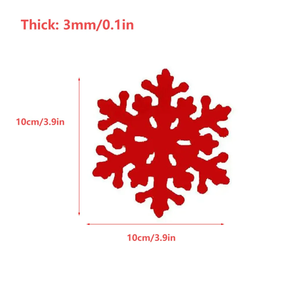 قواعد أكواب ندفة الثلج صغيرة الحجم لعطلة عيد الميلاد، سجادات أكواب القهوة للمشروبات مقاس 10 × 10 سم لتزيين أدوات المائدة على موضوع عيد الميلاد