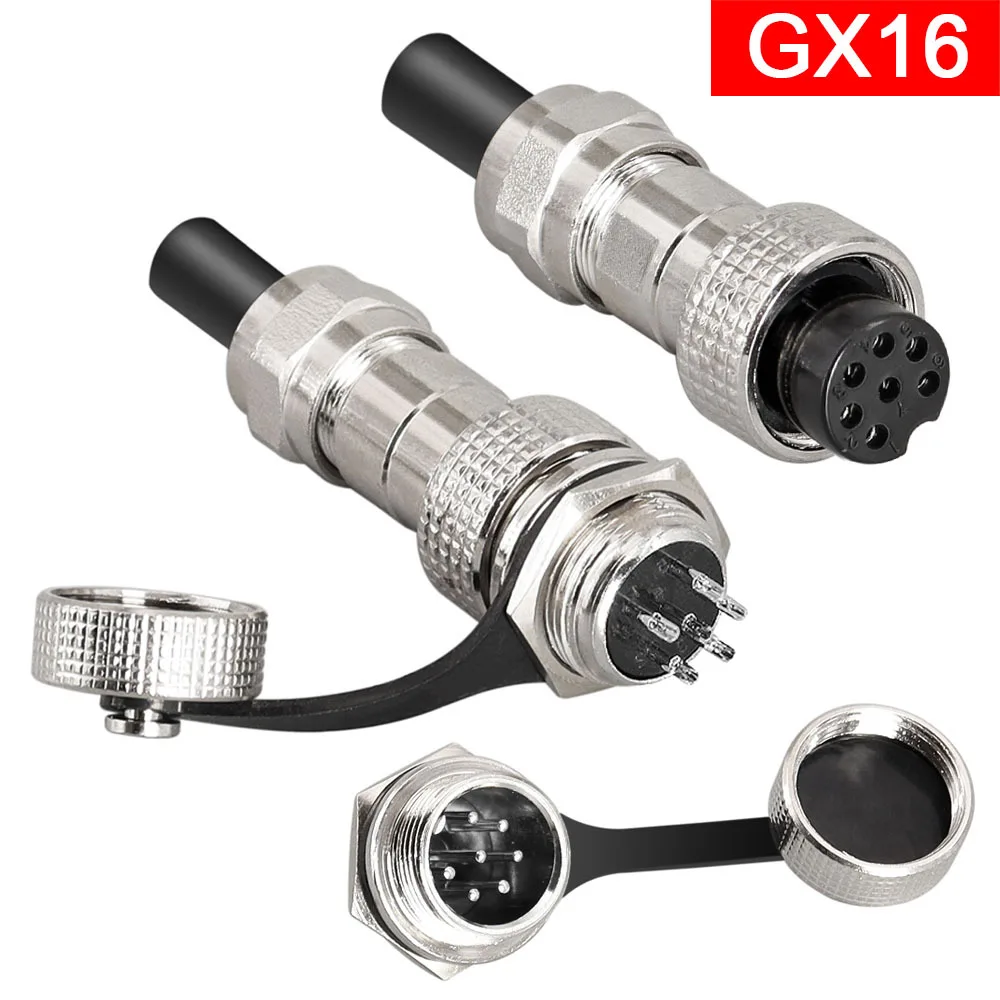 1set IP67 Waterproof Aviation Plug Socket GX16-2 3 4 5 6 7 8 9 10 Pin Male Female Connector 16mm 2P 3P 4P 5P 6P 7 8 9 10 core