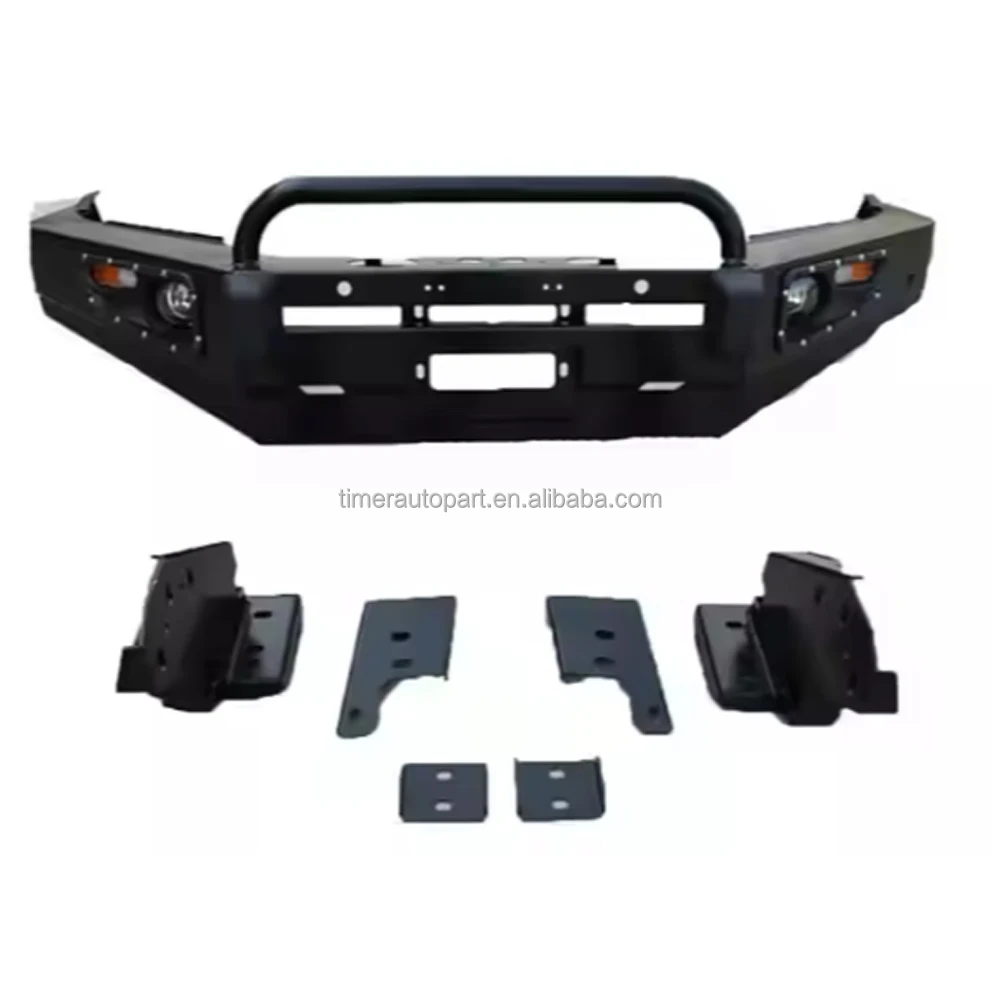 

Hot selling:4wd Offroad LC100 Steel Front Bull Bar Winches Bumper with LED Lights for