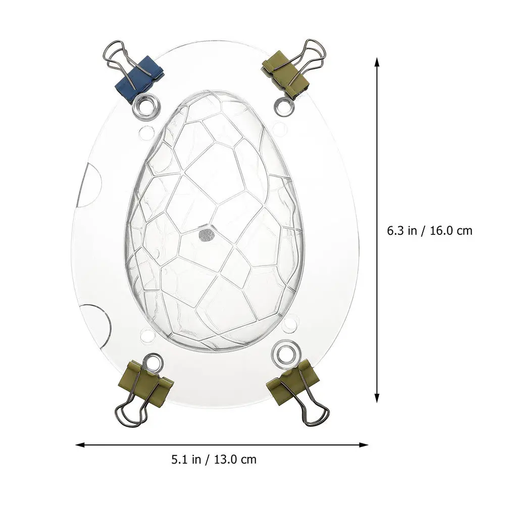 

2Pcs Chocolate Molds Plastic Egg-Shaped Baking Molds Household Cookie Candy Mold Easter Theme Baking Accessory