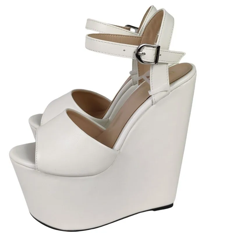 

DIZHUANG shoes Sexy women's high-heeled sandals. About 20cm heel height. Wedges sandals. Platform sandals. Summer women's shoes.