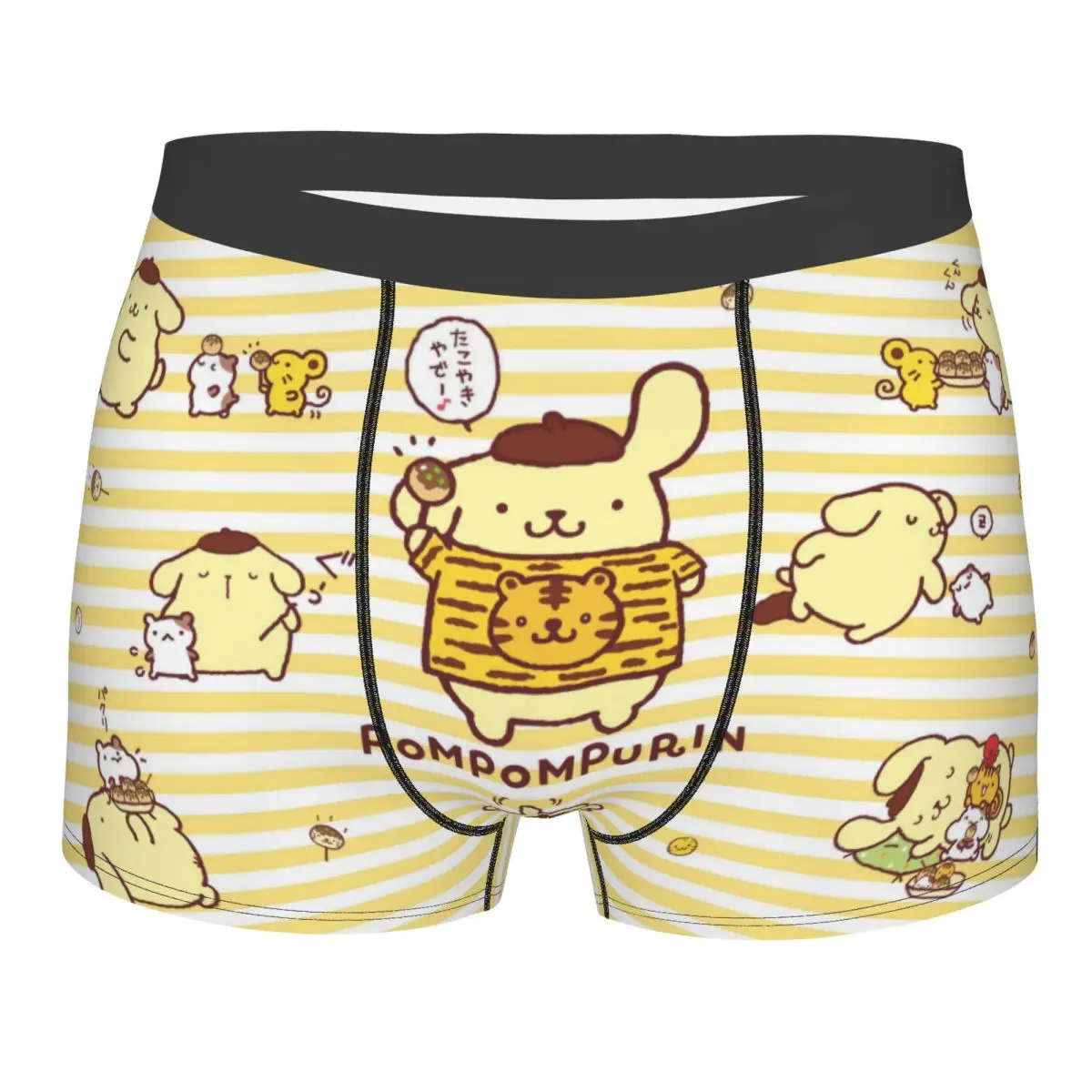 

Custom Cartoon Anime Pom Pom Purin Boxers Shorts Men's Briefs Underwear Fashion Underpants