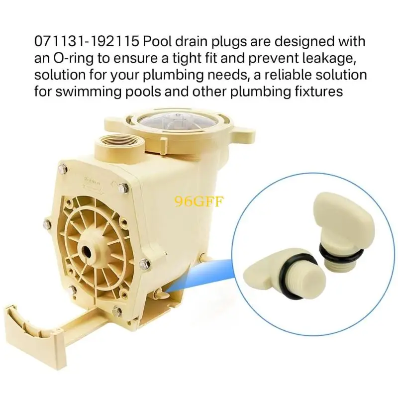96GF Watertight Plastic Plugs with Reinforced Seals Replacement Part Spa Drain Plug Suitable for Circulation Drains