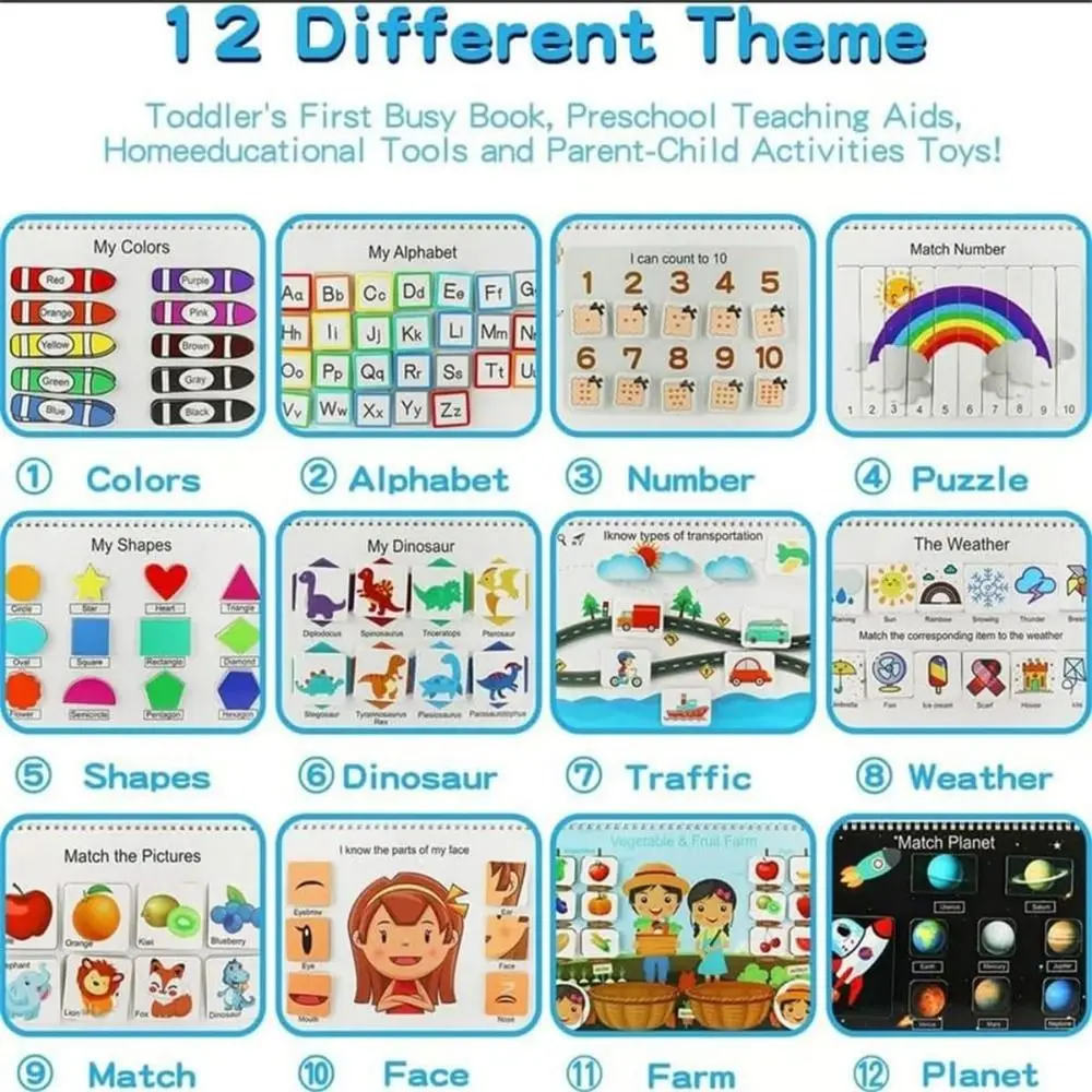 for Toddlers My Preschool Busy Book Learning Activities Education Workbook Preschool Busy Book Creative Gift