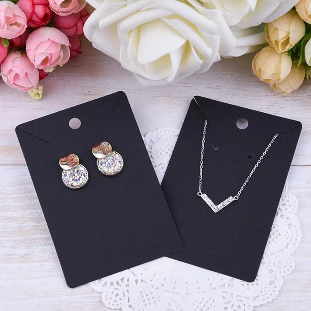 

100 Pcs Earring Necklace Card Paper Display Cards Jewelry Store Quality Attract Customers Environmentally Strong Durable