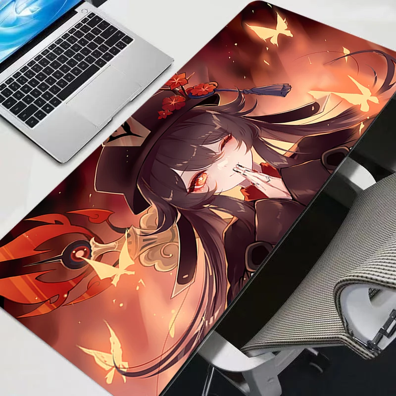 

Mouse pad Computer Laptop Anime Keyboard Mouse Mat G-genshin Impact Hu Tao PC Mousepad Keyboards Pad Gamers Decoracion Desk Mat