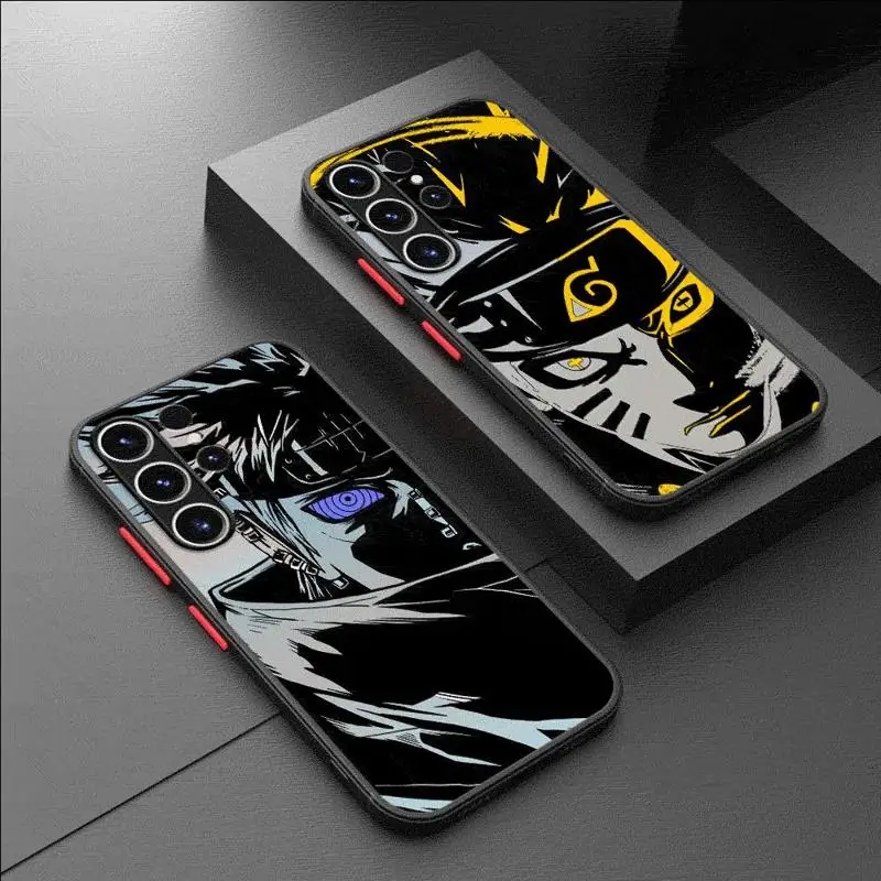 Матовый чехол в стиле аниме для Samsung Galaxy S24 S22 S23 S20 S21 FE S10 Plus Capa Note 20 Ultra 10 Lite
