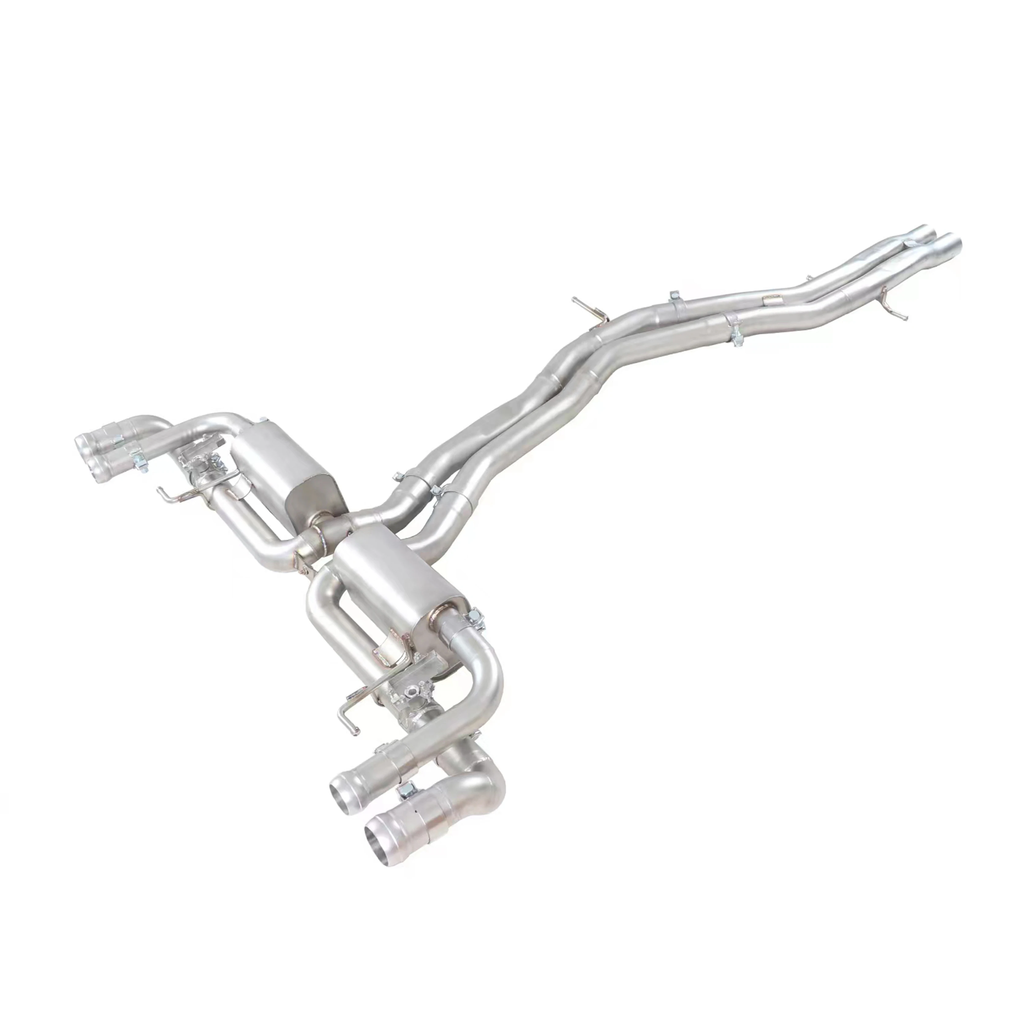 For Bentayga 4.0 V8/6.0 W12 Valved Control Catback Ss304 Muffler Full Exhaust