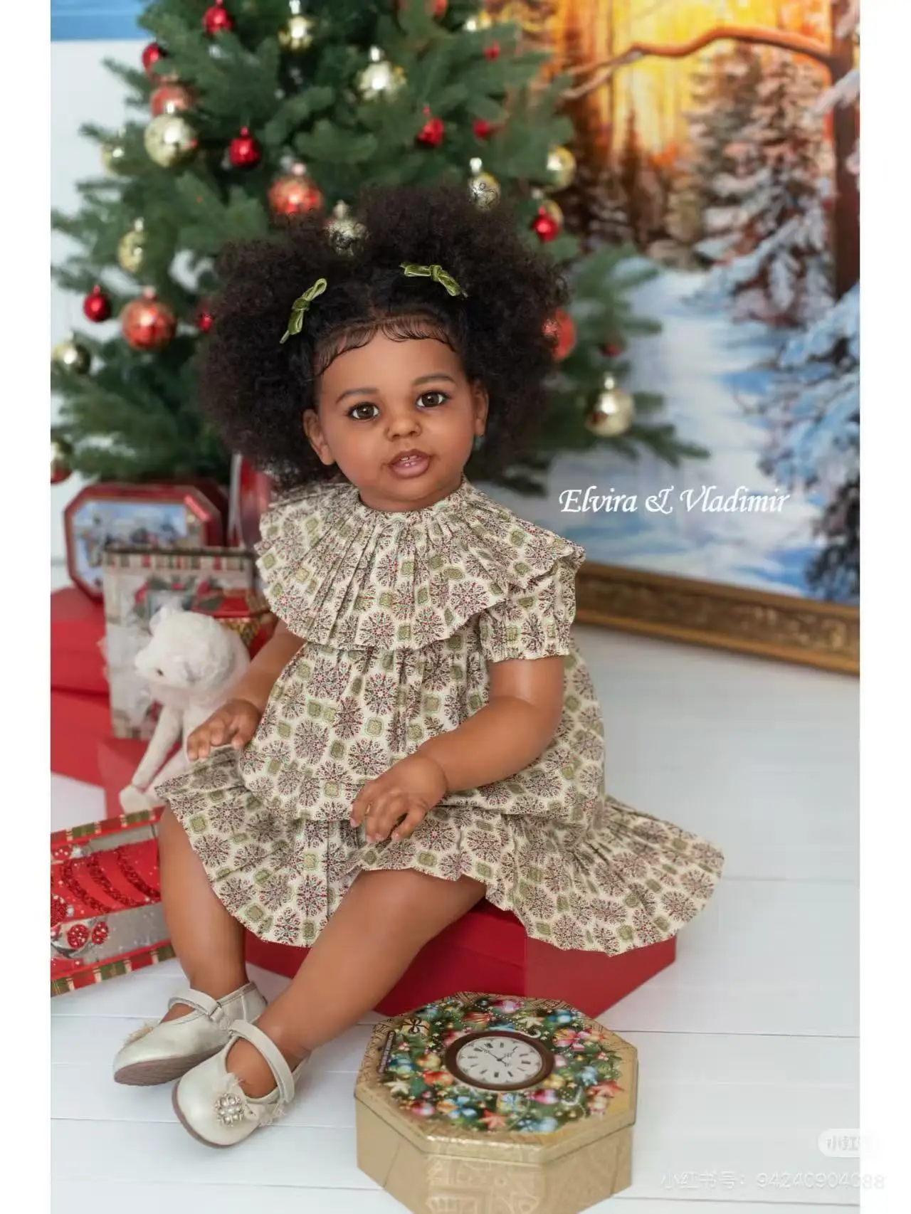 

Эксклюзивная кукла-реборн DLS, реалистичная, с черной кожей, 28 дюймов, уже окрашена