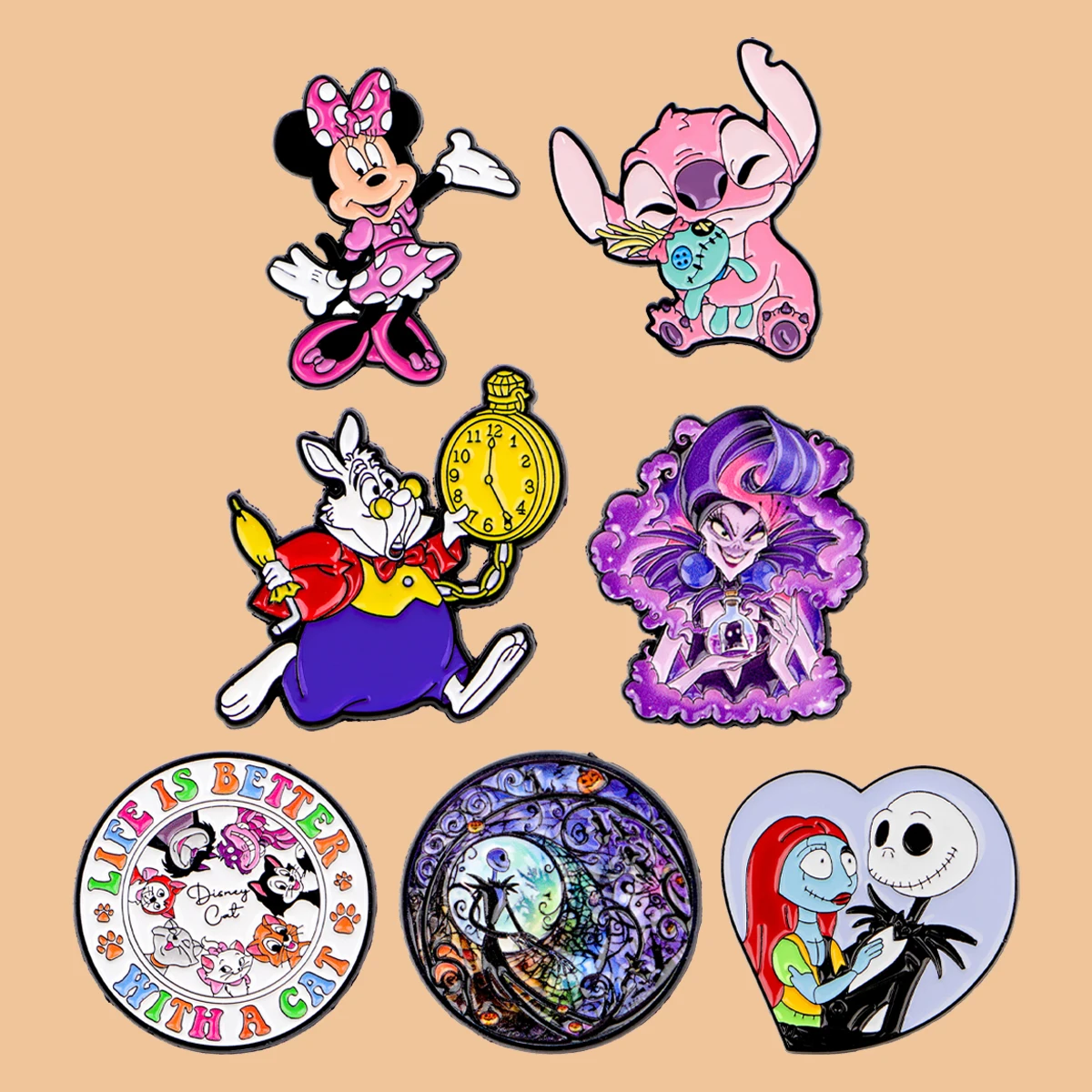 لطيف أنيمي الحيوان غرزة المينا دبوس شخصيات كرتونية بروش التلبيب شارة بدبوس على ظهره الملابس والاكسسوارات الأزياء والمجوهرات هدية