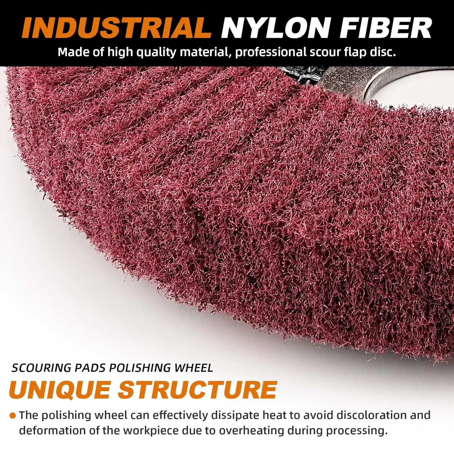 10 قطعة ألياف النايلون رفرف إطارات لامعة 4/4.5/5 بوصة غير المنسوجة قرص الطحن لطاحونة الزوايا تلميع المعادن 180 حصى 320 حصى