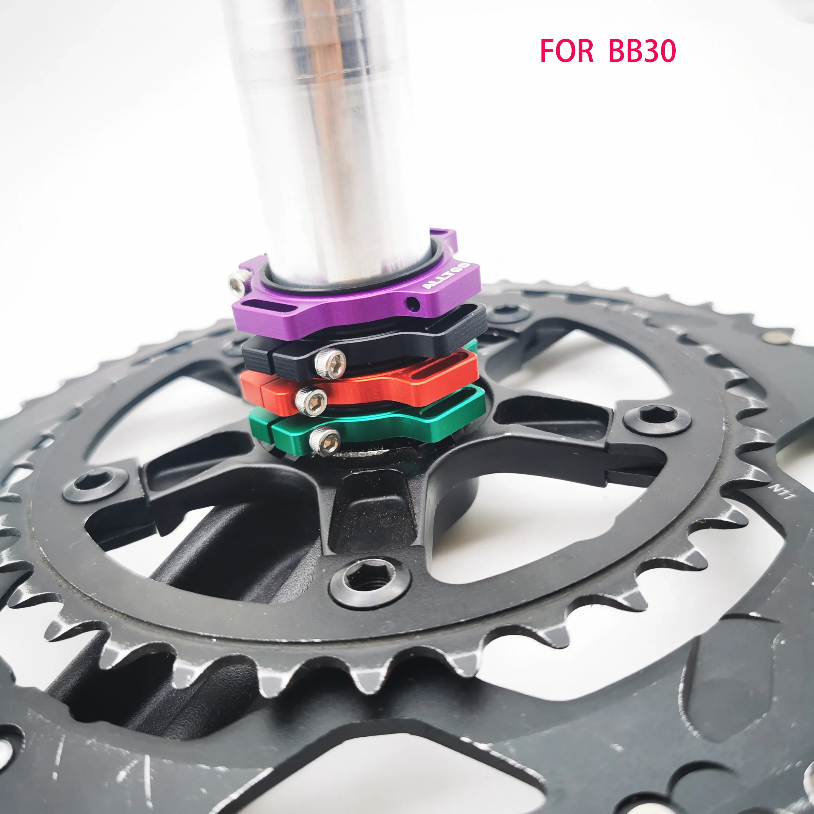 Bike Bicycle Crank Adjuster Chainring Bottom Bracket Preload Adjuster  Adjuster For-SRAM raceface BB30 Aluminum Alloy