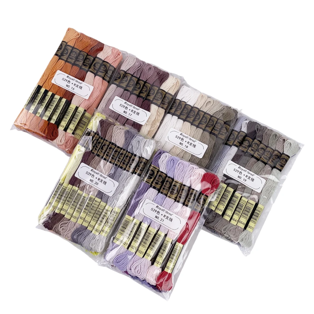 100% Cotton Embroidery Floss Thread for DIY Handwork