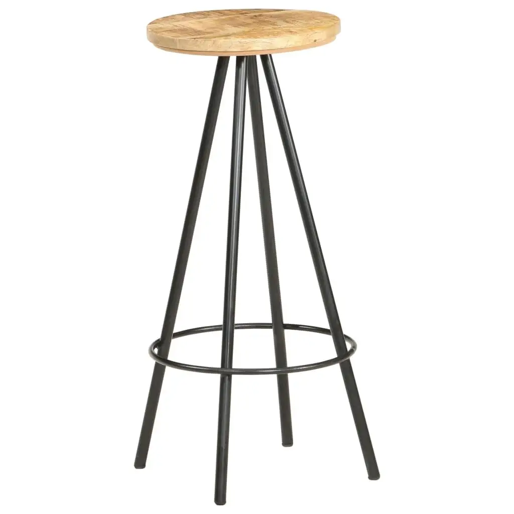 Set of 2 Rustic Wood Bar Stools - Stylish & Durable for Home or Kitchen