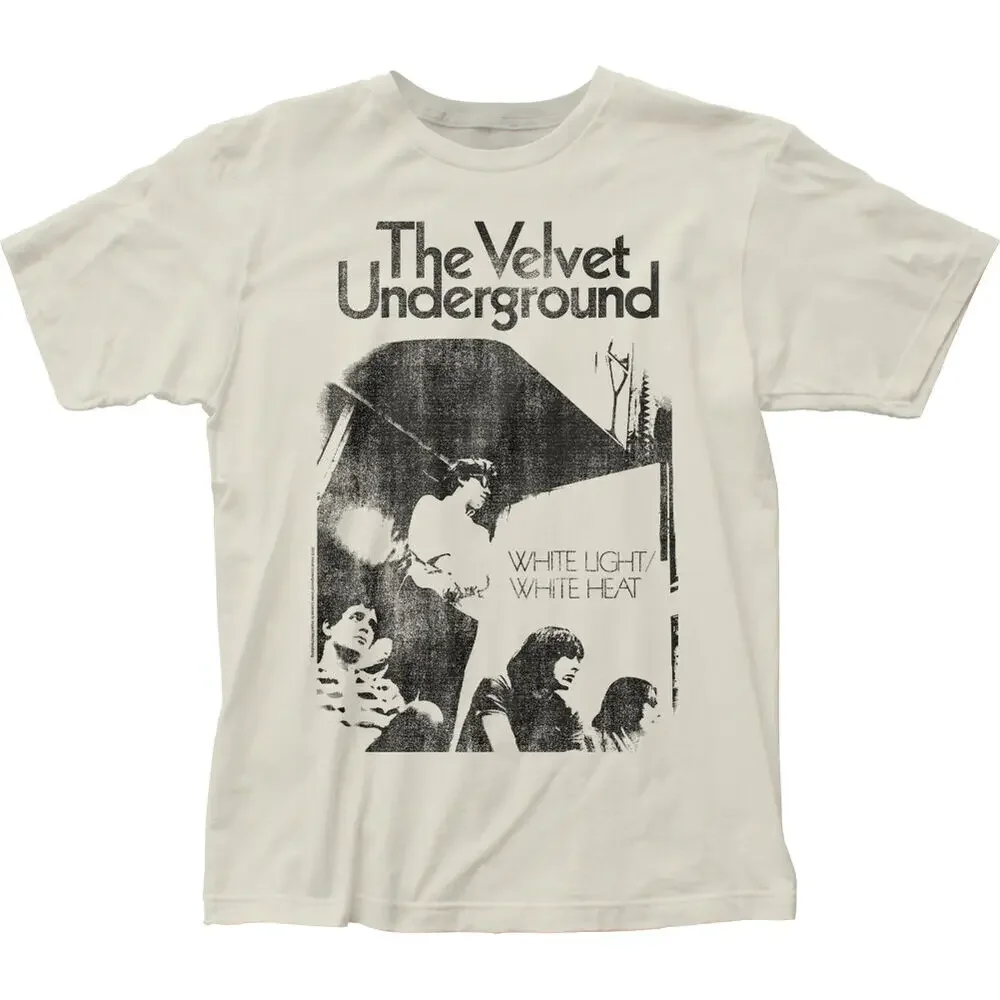 Velvet Underground White Light T Shirt Mens Licensed Rock N Roll Vintage White Anime Graphic T-shirts High Quality 100%Cotton