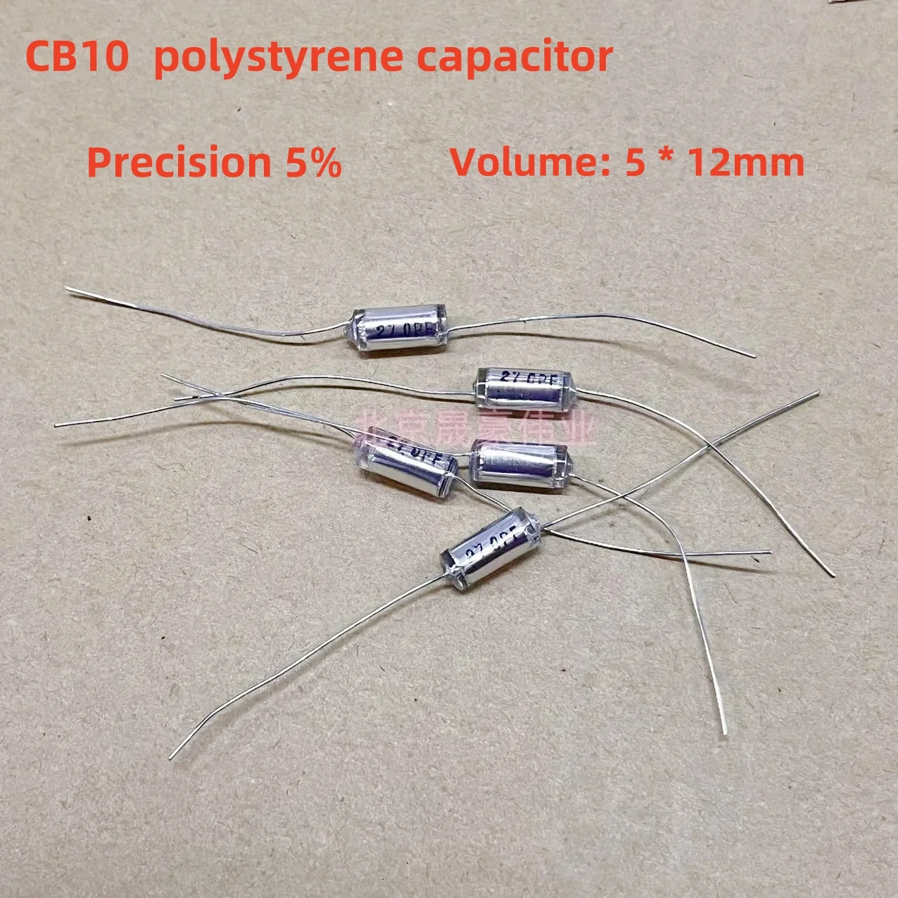 5pcs CB10 capacitor 100V3PF-220PF polystyrene capacitor axial thin film capacitor 10PF 20PF 30PF 51PF 100PF