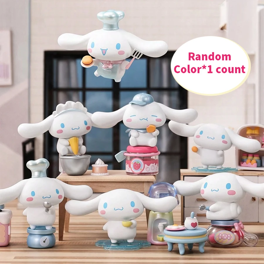 

Sanrio Cinnamoroll слепая коробка Kawaii аниме кукла кухонный дом серии Flood Play украшения модель игрушка в подарок для детей