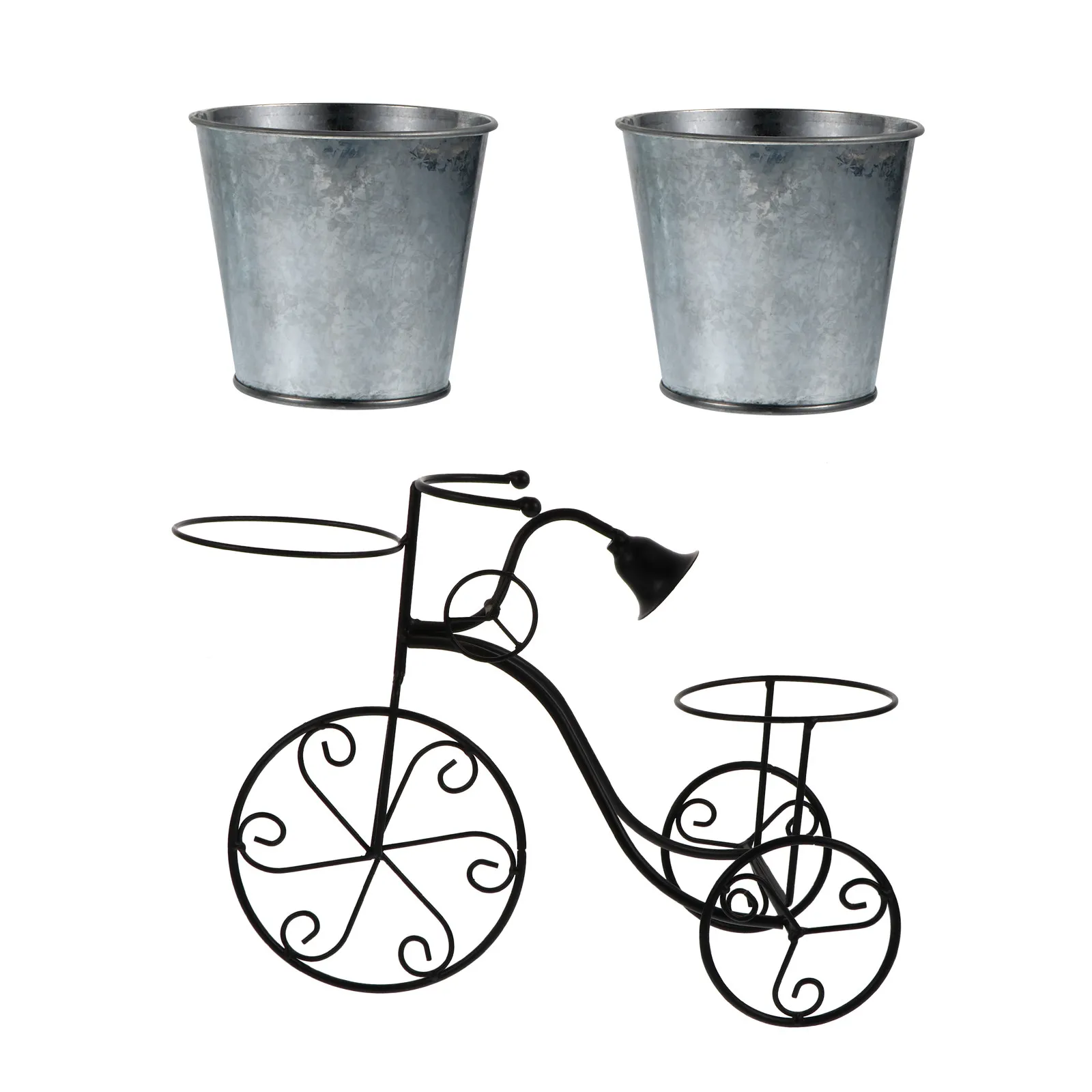 1Pcs Heavy Duty Iron Bike Shape Flowerpot Holder Plant Stand Garden Decoration Bike Planter Indoor Outdoor Plant Rack Ornament