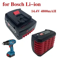 For Bosch 14.4V BAT614 4800mAh Replace Li-ion Battery Pack Electric Drill Screwdriver BAT607