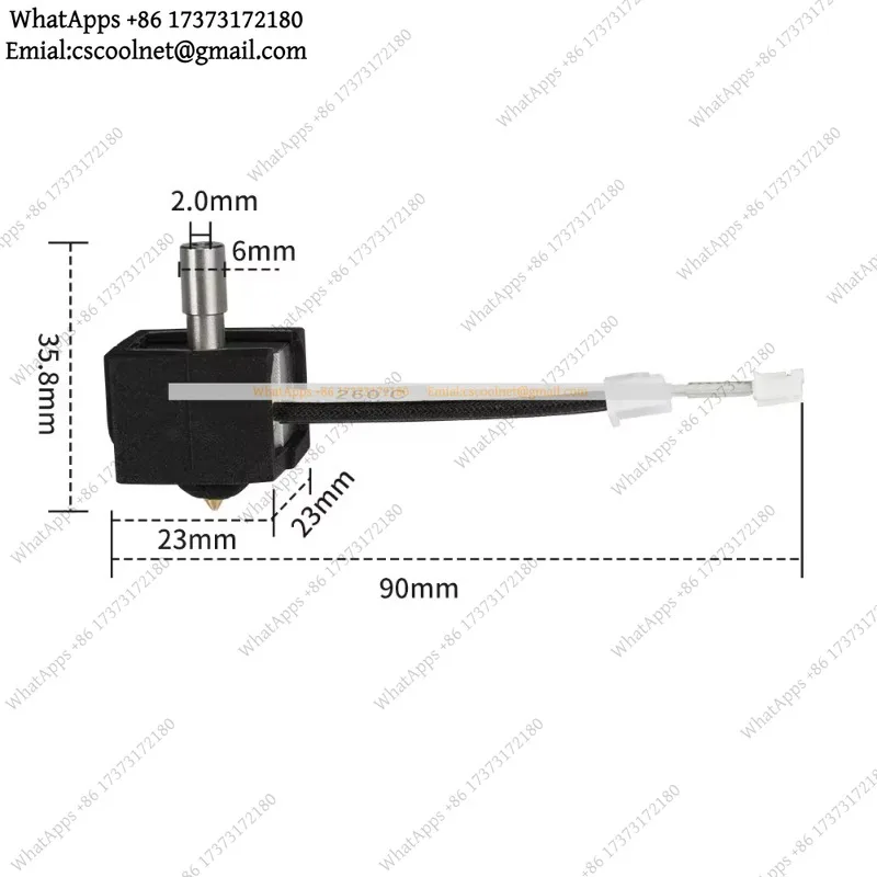 JS02 Heating Block Kit Stainless Steel Throat Tube Hotend for Creality Ender-3 V3 SE 3D Printer