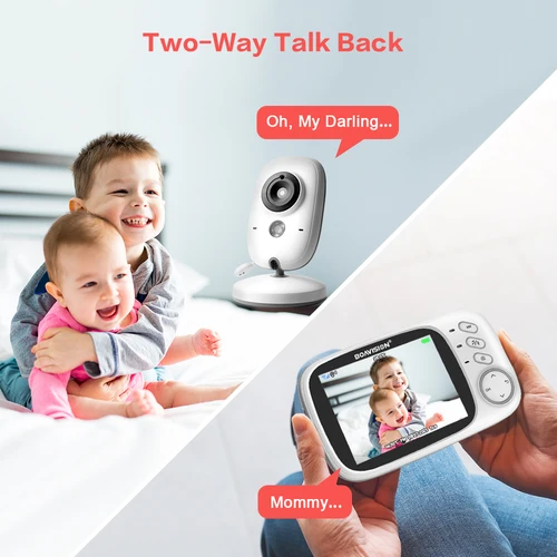 Imagen 2 del producto Monitor de vídeo para bebé VB603, 2,4G, inalámbrico, con LCD de 3,2 pulgadas, Audio bidireccional, conversación, visión nocturna, cámara de seguridad de vigilancia para niñera