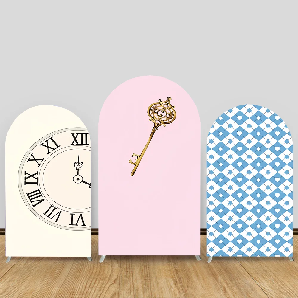 

Kids Girl Birthday Party Background Alice in Wonderland Theme Backdrop Arch Cover Decoration Photography Fantasy World Banner