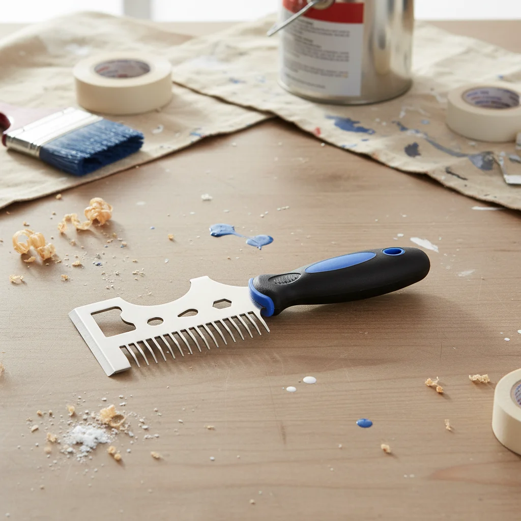 Farbschaber-Werkzeug, Edelstahl-Pinselwalzen-Reinigungswerkzeug, 0,4–1,4 mm Klingenstärke, robustes Farbschaber-Werkzeug