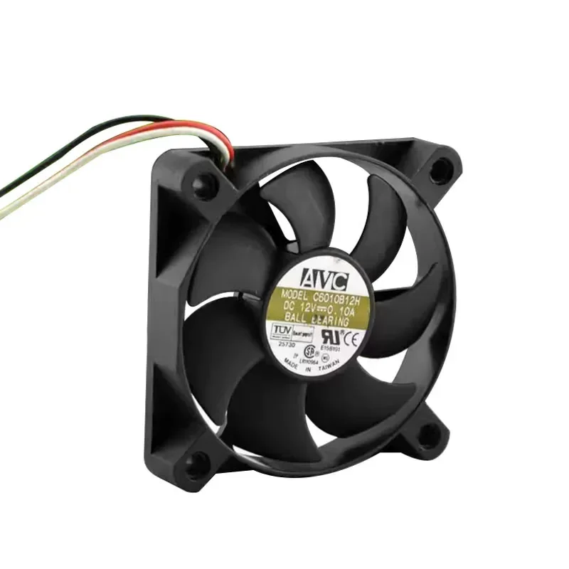 AVC C6010B12H 6010 12V 0.10A 6CM/cm CPU Chassis Dual Ball, Power Fan