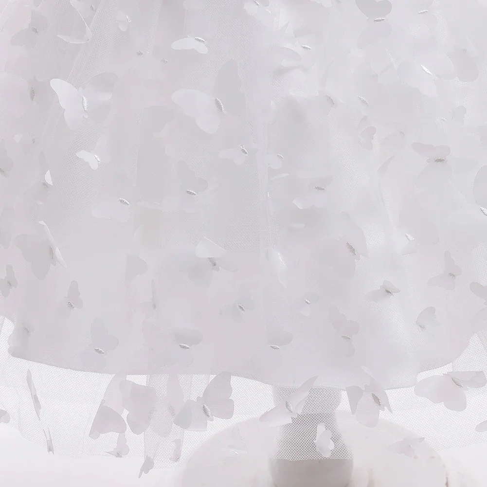 Baby Girls Party Dresses For 1st Birthday Elegant Children Dresses Mesh Butterfly Flower Girl Princess Dress Vestidos Tutu Dress