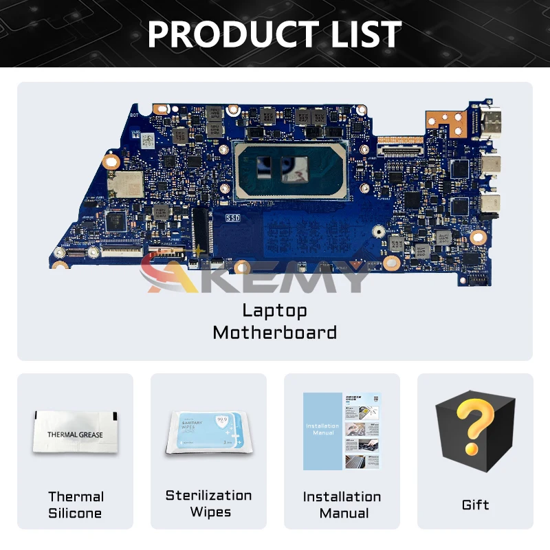 Imagem -06 - Placa-mãe da Loja ae Ux363ja para Asus Zenbook Flip Ux363ja Bx363ja Rx363ja Placa-mãe para Laptop i5 i7 10th Gen Cpu 8g 16gb Ram