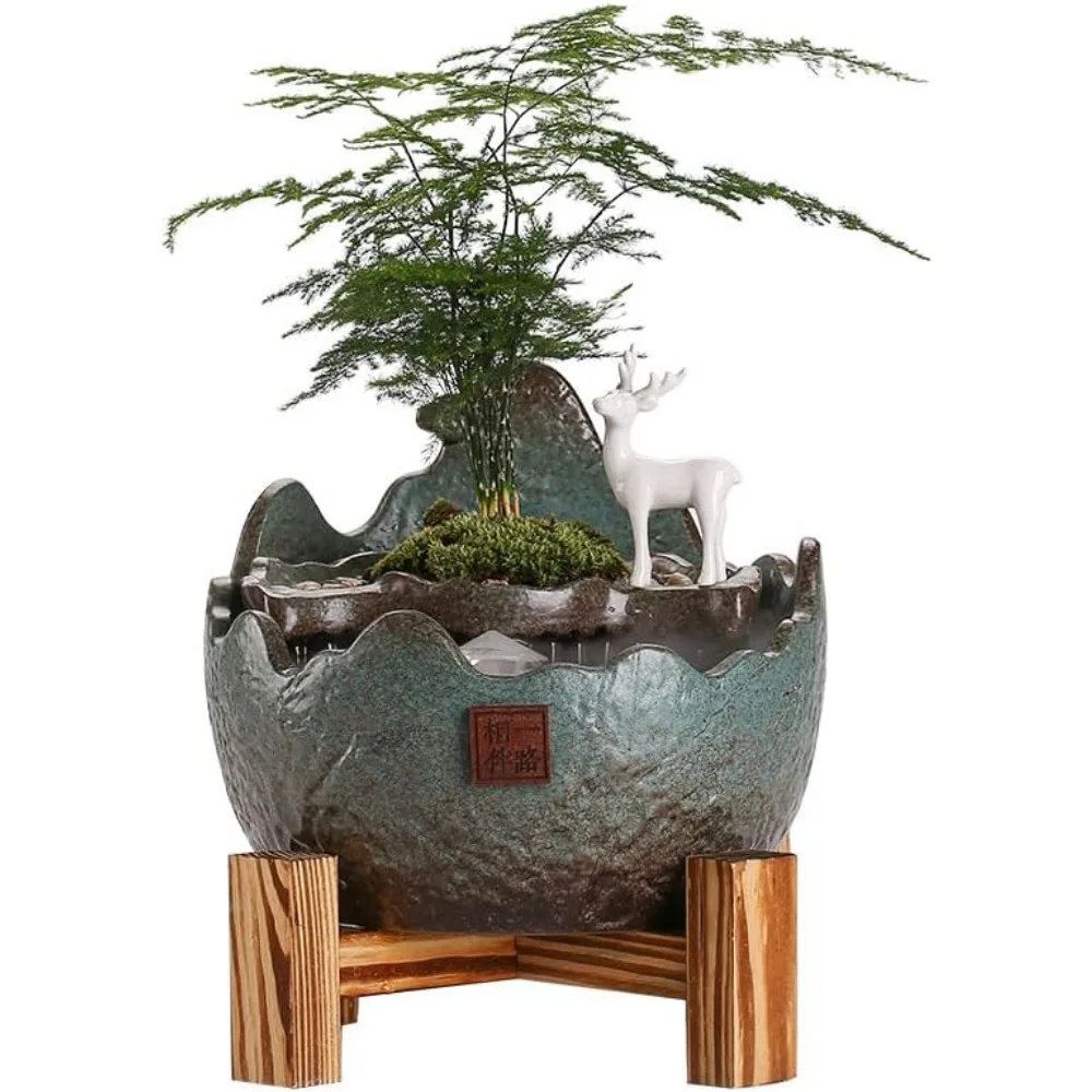 

Flowing water fish tank beckoning fortune love fountain knickknacks pendant home entrance desktop landscape decoration gifts