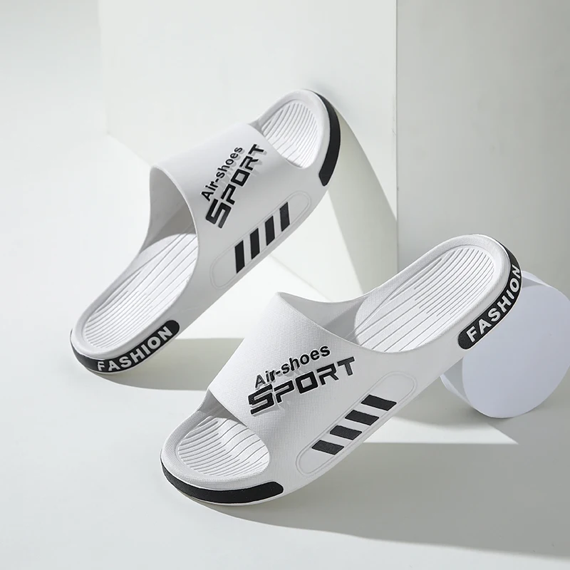 Big Size 48-49 Men Slippers Summer Flat Sole Home Slippers For Women Man Open Toe Trend Slides Couple Light Beach Shoes Sandals