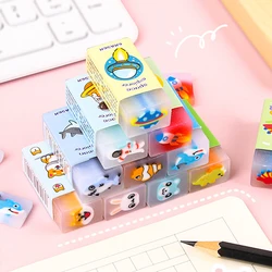 10pcs/bag Dinosaurs Ocean Animals Eraser for Kids Birthday Party Favors Back To School Prizes Stationery Gifts Goodie Fillers