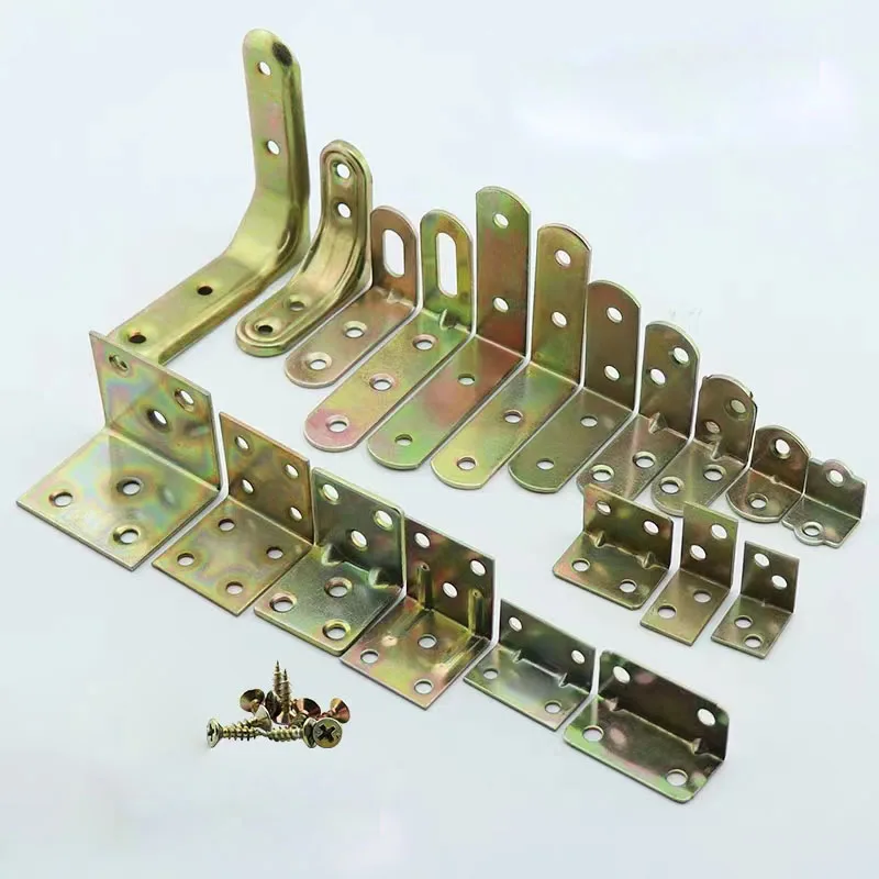 

Right Angle L Bracket Metal Corner Shelf Support for Wood Shelves 90 Degree Angle With Screw Fastener Triangle Corner Bracket