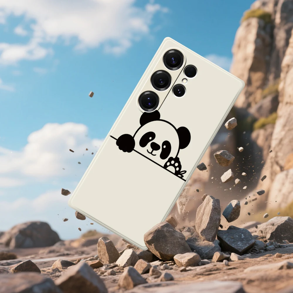 Custodia per telefono modello Panda per Samsung Galaxy S21 S22 S23 S24 S25 Ultra Plus 5G S20 FE S10 Plus S21 FE S23FE S24FE Cover in silicone