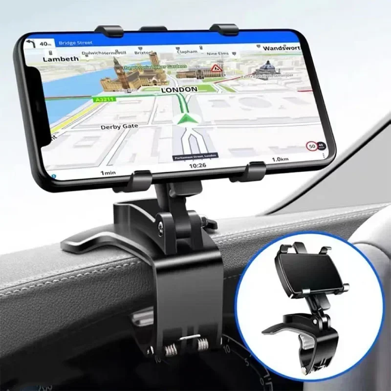Universal Car Phone Holder Dashboard Car Clip Mount GPS Display Bracket Mobile Phone Stand For iPhone Samsung Xiaomi All Phone