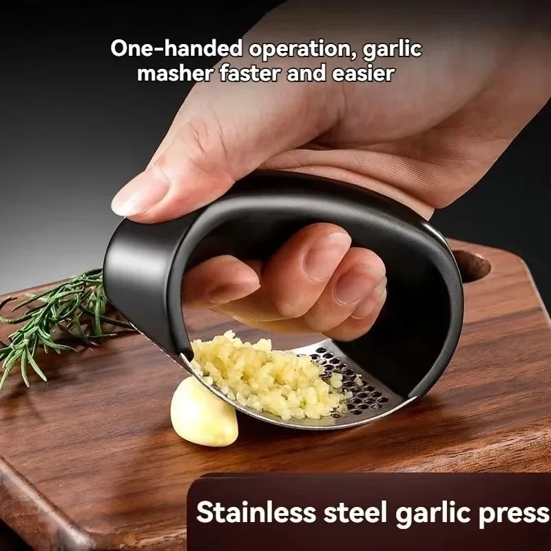 Stainless Steel Garlic Press Crusher Manual Garlic Mincer Chopping Garlic Tool Fruit Vegetable Tools Kitchen Accessories Gadget