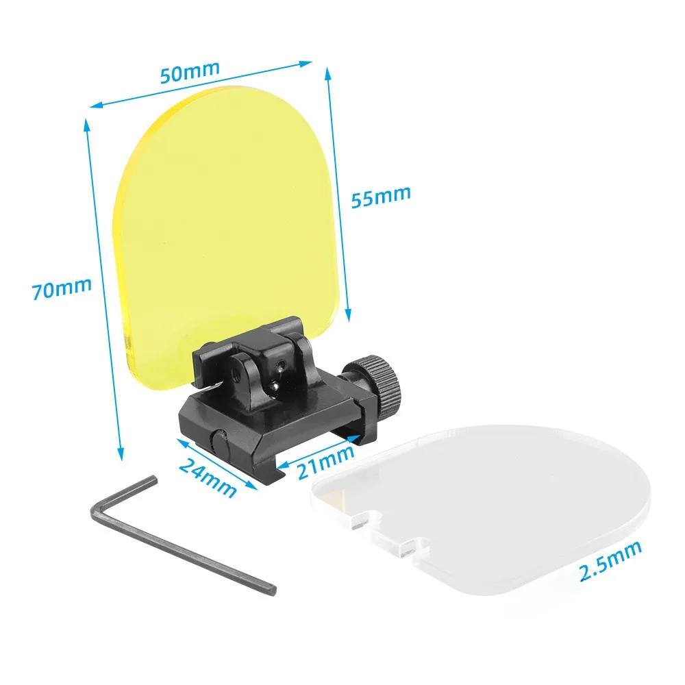 Tactically Foldable 20mm Goggles Protector Rifle Sight Scope Protector Lens Paintball Hunting Airgun Eye Protection Accessory image 3