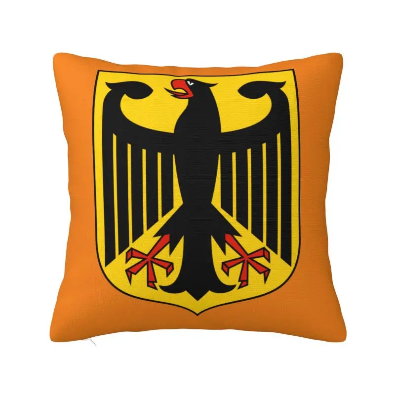 Coat Of Arms Of Germany Pillow Case 40x40cm for Living Room German Flag Eagle Modern Cushion Cover Soft Pillowcase