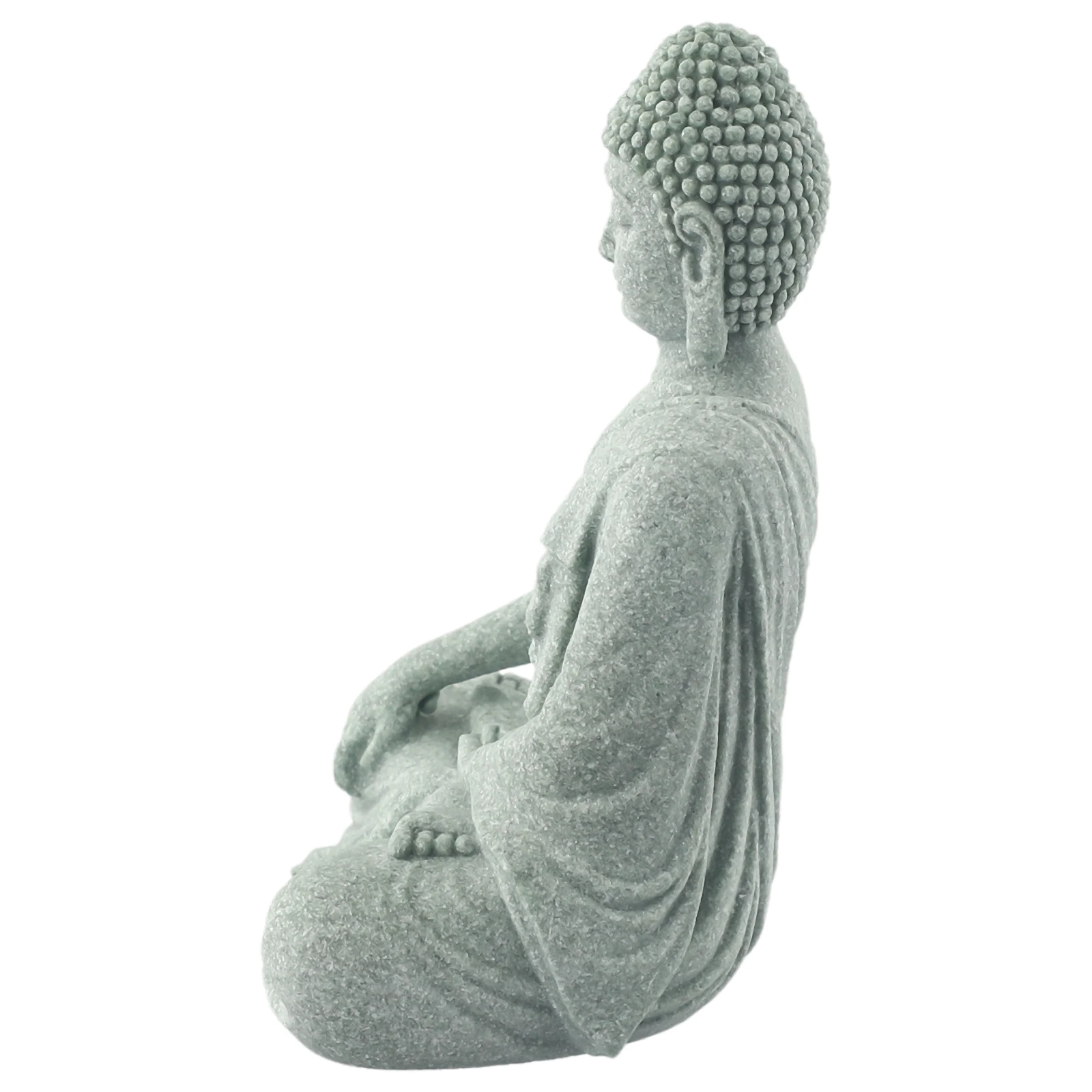 High Quality Indoor Outdoor Sitting Buddha Resin 4x8x12cm Sandstone Resin Statue Decor Stone Zen Effect Waterproof
