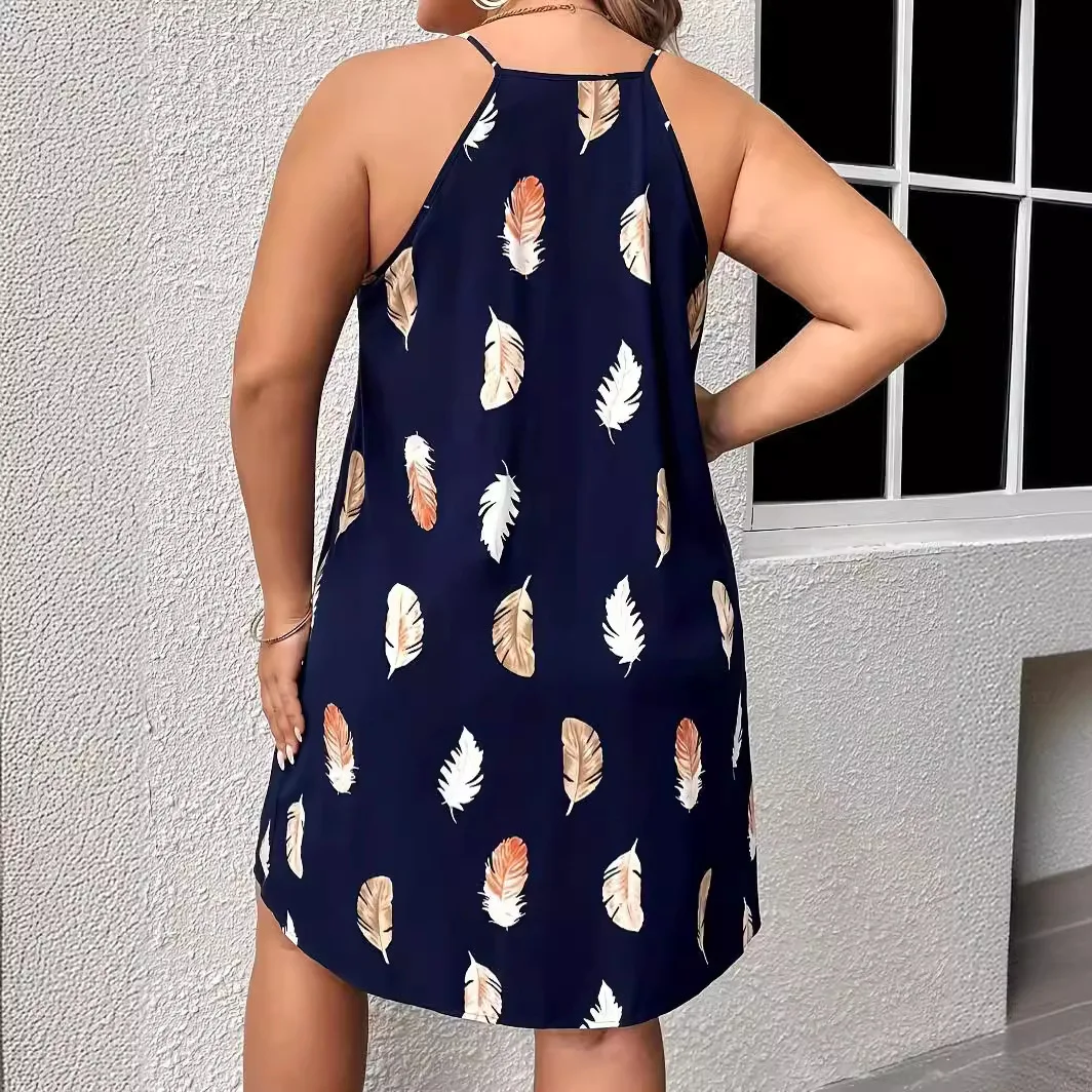 Abito da donna di grandi dimensioni primavera estate Stampa di moda Stazione indipendente Abbigliamento da donna in stile europeo e americano