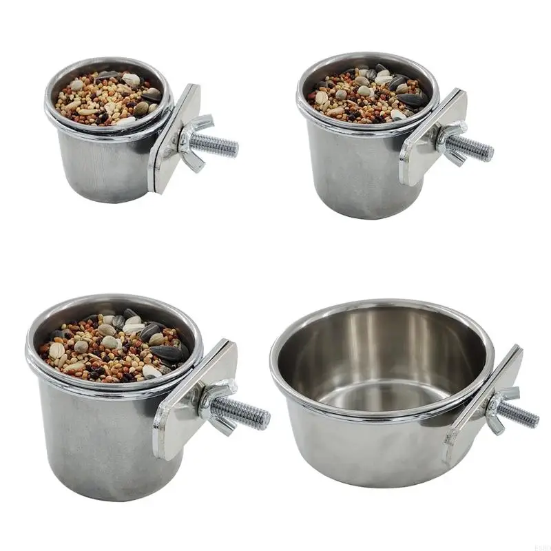 

Pet Parrot Feeding Drinking Cup Water Cage Anti-turnover Hanging Bowl Cup