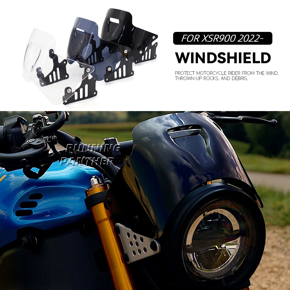 

New Motorcycle Windscreen Windshield Air Wind Deflector For YAMAHA XSR 900 XSR900 xsr900 2022 2023 Accessories