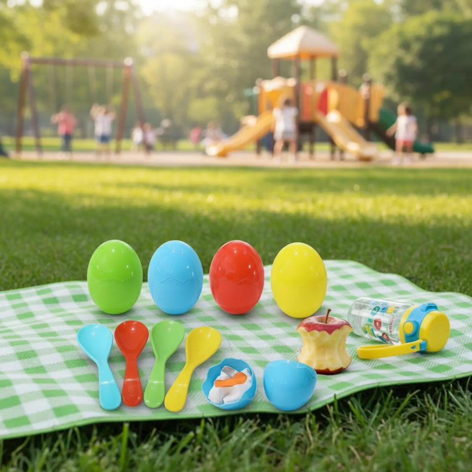 Sensory Training Spoon Race Set Durable Balance Educational Toy for Couples Family Party Outdoor Activities